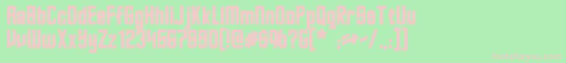 RoddenberryBold Font – Pink Fonts on Green Background