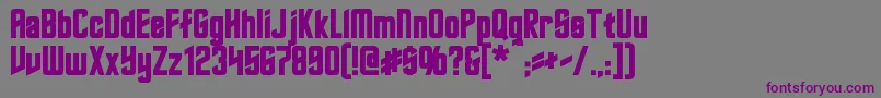 RoddenberryBold Font – Purple Fonts on Gray Background