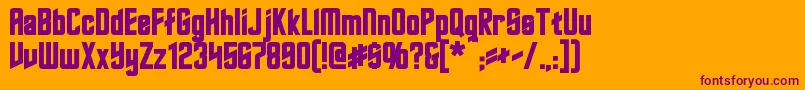 RoddenberryBold Font – Purple Fonts on Orange Background