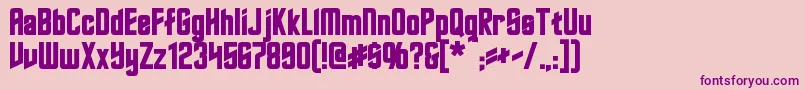 RoddenberryBold Font – Purple Fonts on Pink Background