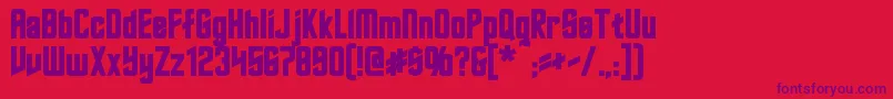 RoddenberryBold Font – Purple Fonts on Red Background