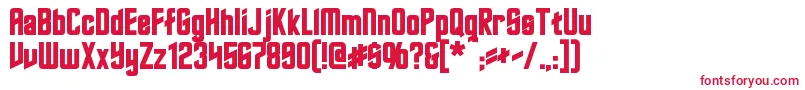 RoddenberryBold Font – Red Fonts on White Background