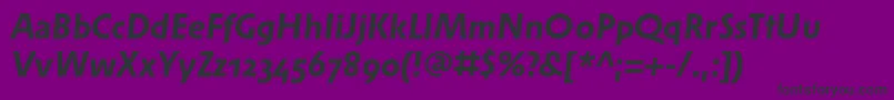 フォントSolperaosfBolditalic – 紫の背景に黒い文字