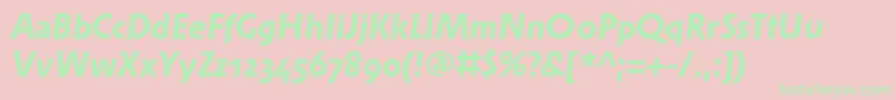 Police SolperaosfBolditalic – polices vertes sur fond rose