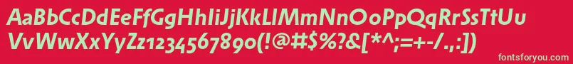 SolperaosfBolditalic Font – Green Fonts on Red Background