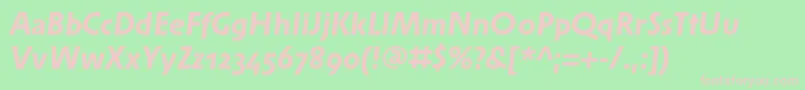 SolperaosfBolditalic Font – Pink Fonts on Green Background