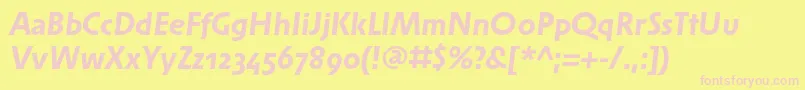 Шрифт SolperaosfBolditalic – розовые шрифты на жёлтом фоне