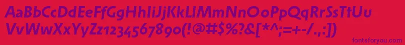 SolperaosfBolditalic Font – Purple Fonts on Red Background