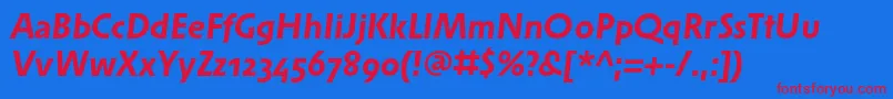 SolperaosfBolditalic Font – Red Fonts on Blue Background