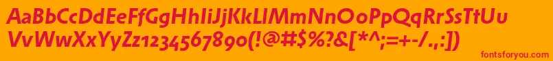 SolperaosfBolditalic Font – Red Fonts on Orange Background