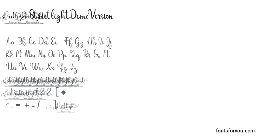 Schriftart 03StreetlightDemoVersion (82880) – Alphabet, Zahlen, spezielle Symbole