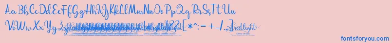 03StreetlightDemoVersion-Schriftart – Blaue Schriften auf rosa Hintergrund