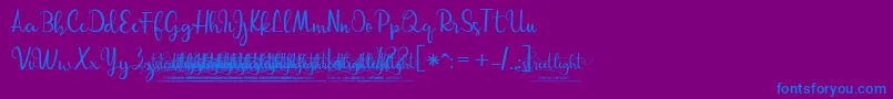 Шрифт 03StreetlightDemoVersion – синие шрифты на фиолетовом фоне