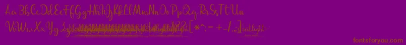 Шрифт 03StreetlightDemoVersion – коричневые шрифты на фиолетовом фоне