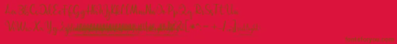 Шрифт 03StreetlightDemoVersion – коричневые шрифты на красном фоне