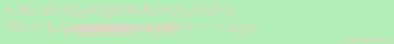 03StreetlightDemoVersion-fontti – vaaleanpunaiset fontit vihreällä taustalla