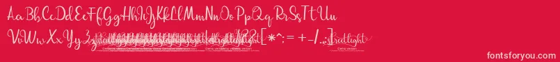 03StreetlightDemoVersion-Schriftart – Rosa Schriften auf rotem Hintergrund