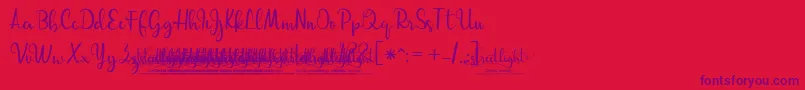 03StreetlightDemoVersion Font – Purple Fonts on Red Background