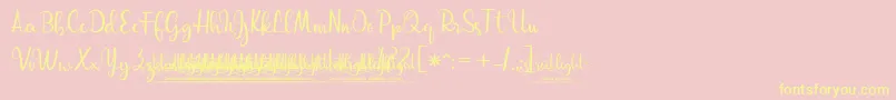 03StreetlightDemoVersion-Schriftart – Gelbe Schriften auf rosa Hintergrund