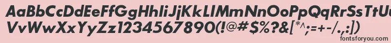 Fonte SansserifbldflfItalic – fontes pretas em um fundo rosa
