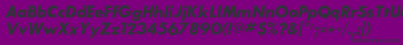 SansserifbldflfItalic Font – Black Fonts on Purple Background