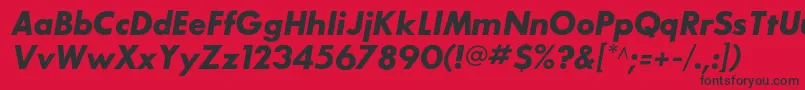 SansserifbldflfItalic Font – Black Fonts on Red Background