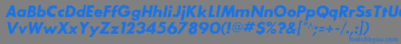 SansserifbldflfItalic Font – Blue Fonts on Gray Background