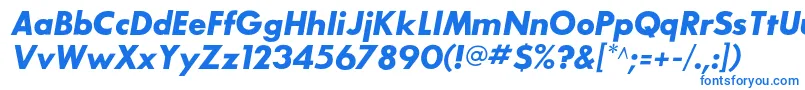 フォントSansserifbldflfItalic – 白い背景に青い文字