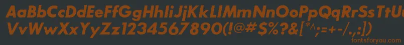 SansserifbldflfItalic Font – Brown Fonts on Black Background