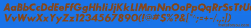 Шрифт SansserifbldflfItalic – коричневые шрифты на синем фоне