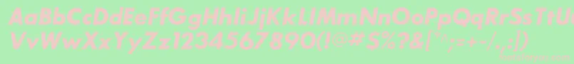 SansserifbldflfItalic Font – Pink Fonts on Green Background