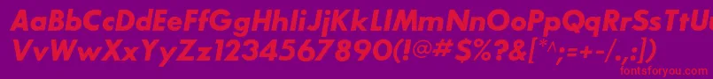 SansserifbldflfItalic Font – Red Fonts on Purple Background