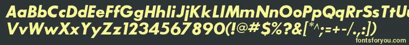 SansserifbldflfItalic Font – Yellow Fonts on Black Background