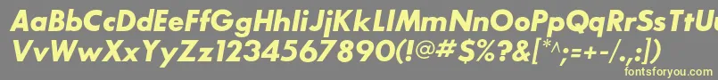 SansserifbldflfItalic Font – Yellow Fonts on Gray Background