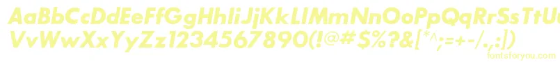 SansserifbldflfItalic Font – Yellow Fonts on White Background