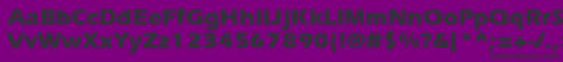 Erieb-fontti – mustat fontit violetilla taustalla