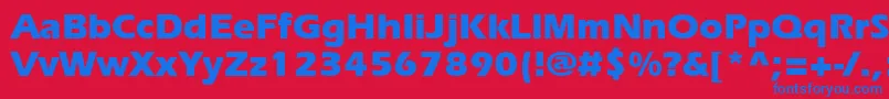 フォントErieb – 赤い背景に青い文字