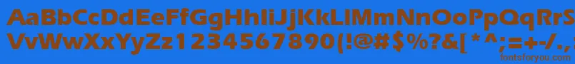 Erieb Font – Brown Fonts on Blue Background