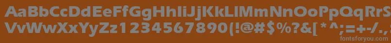 フォントErieb – 茶色の背景に灰色の文字