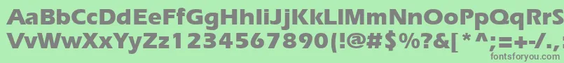 フォントErieb – 緑の背景に灰色の文字