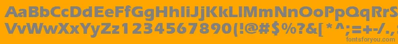 Erieb-Schriftart – Graue Schriften auf orangefarbenem Hintergrund