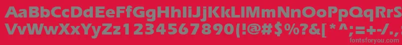 Erieb Font – Gray Fonts on Red Background