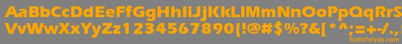 Czcionka Erieb – pomarańczowe czcionki na szarym tle