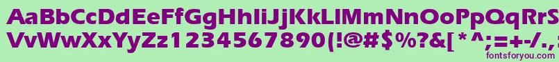 Erieb Font – Purple Fonts on Green Background
