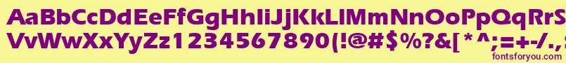 Erieb Font – Purple Fonts on Yellow Background