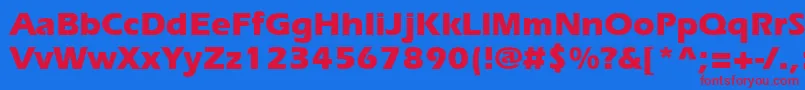 Erieb Font – Red Fonts on Blue Background