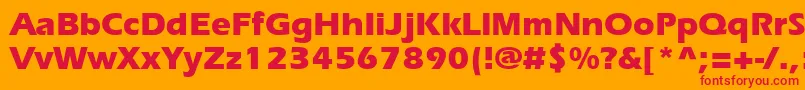 Erieb Font – Red Fonts on Orange Background