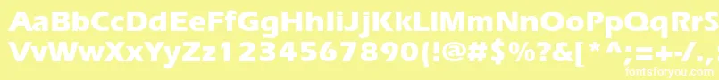 Erieb Font – White Fonts on Yellow Background