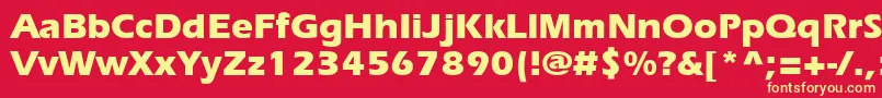 Erieb Font – Yellow Fonts on Red Background