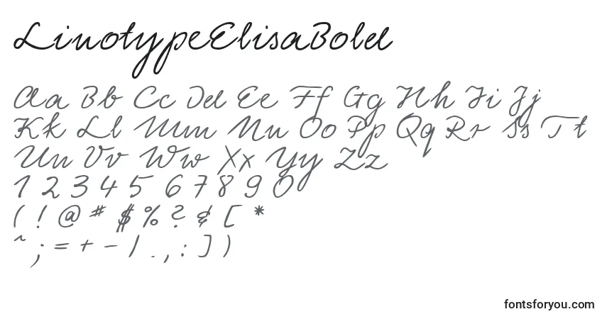 Шрифт LinotypeElisaBold – алфавит, цифры, специальные символы